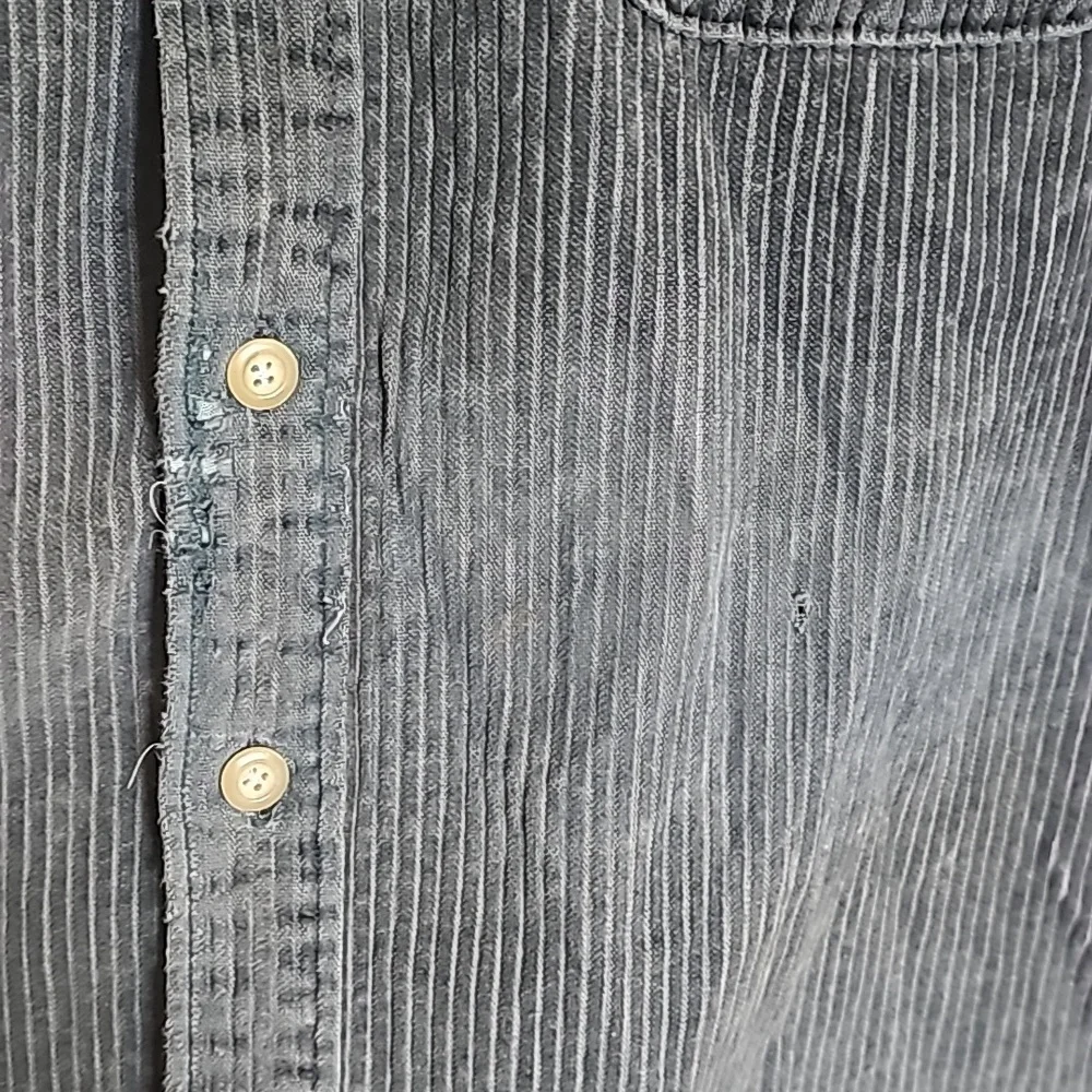 Men's J Crew distressed and worn in long sleeve corduroy shirt size large tall - Picture 3 of 8